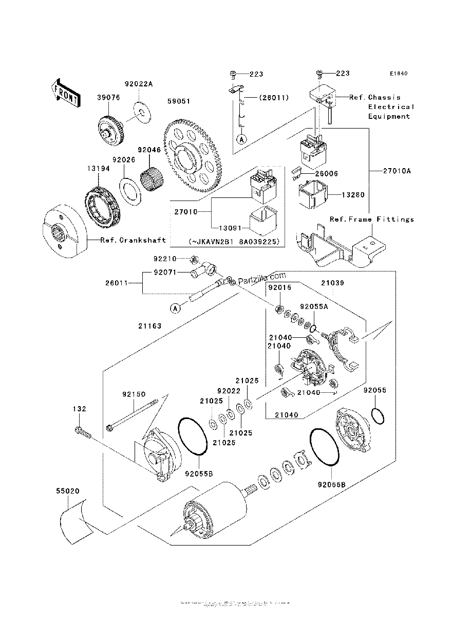 Diagrama de STARTER MOTOR
