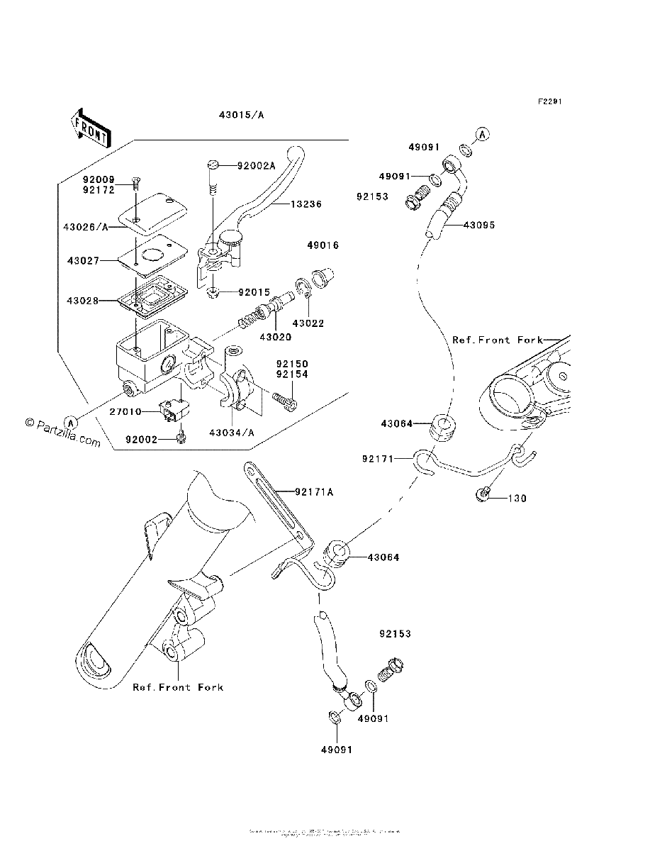 Diagrama de FRONT MASTER CYLINDER