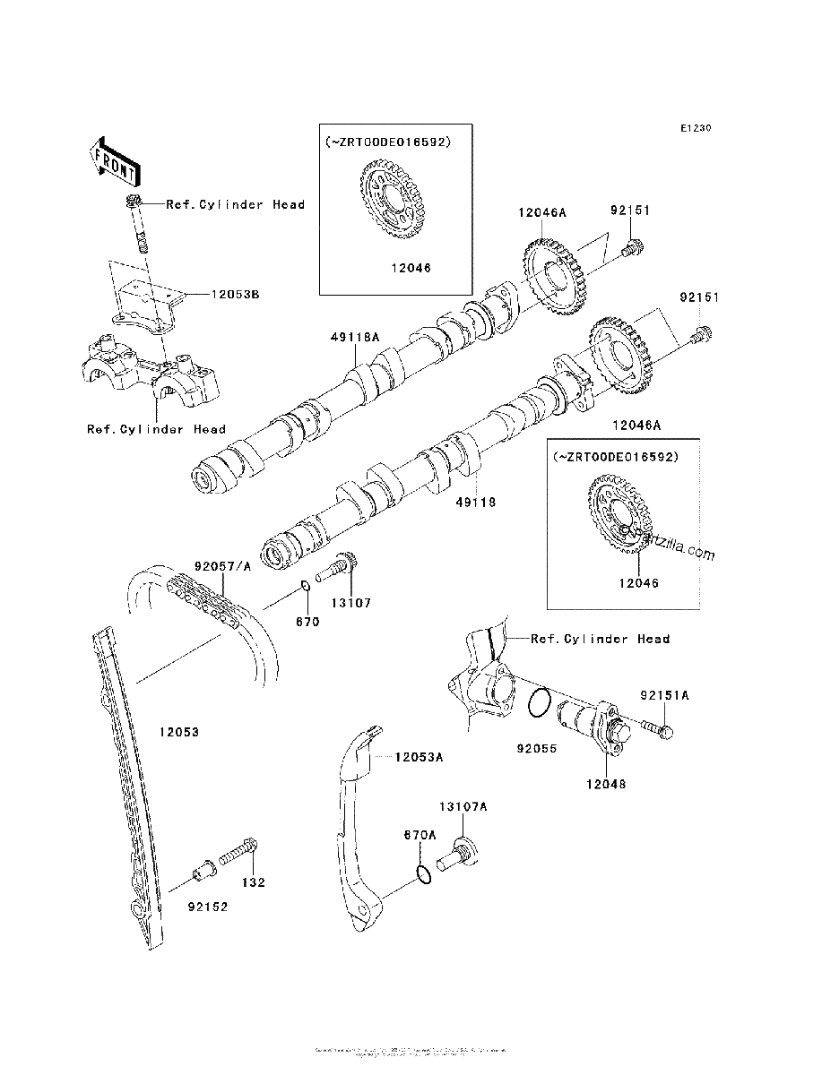 Diagrama de CAMSHAFT S TENSIONER