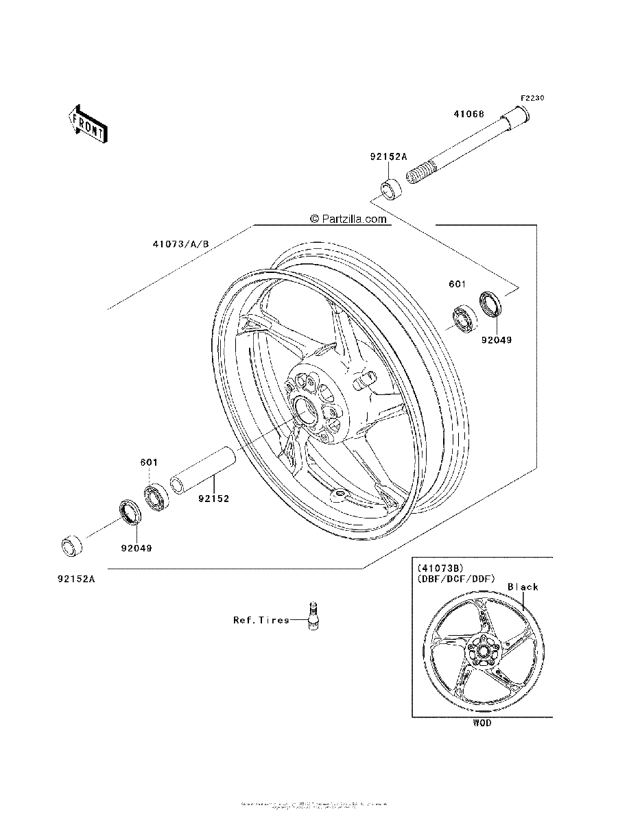 Diagrama de FRONT WHEEL