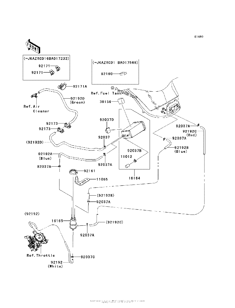 Diagrama de FUEL EVAPORATIVE SYSTEM CA