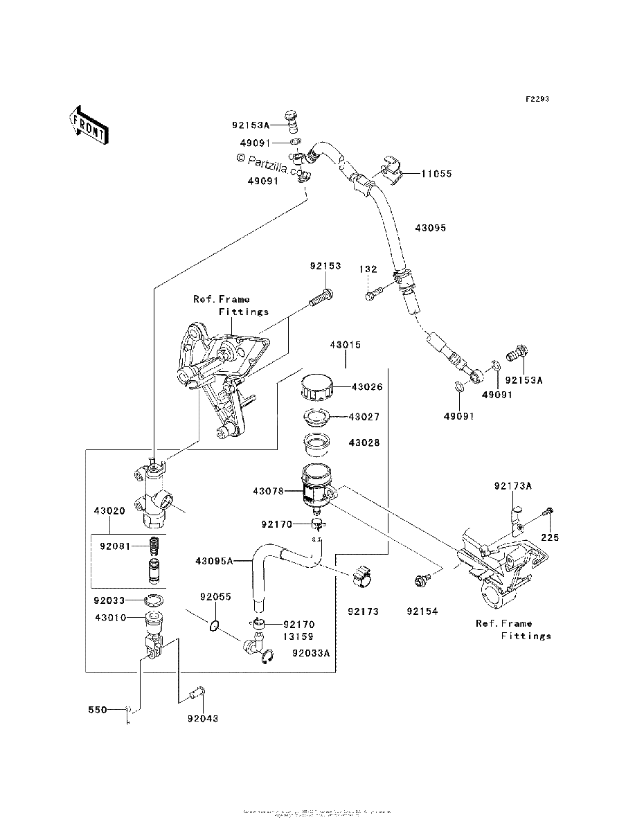 Diagrama de REAR MASTER CYLINDER