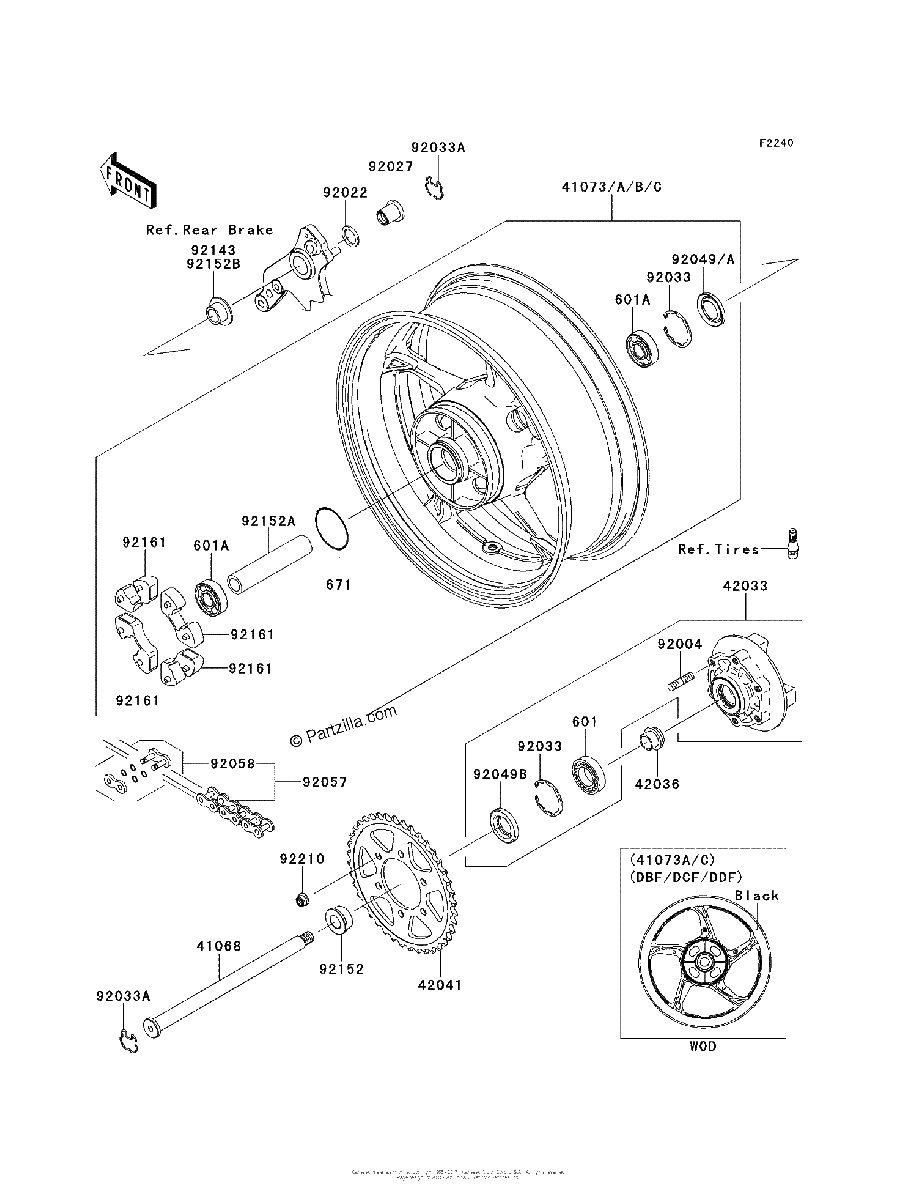 Diagrama de REAR WHEEL CHAIN