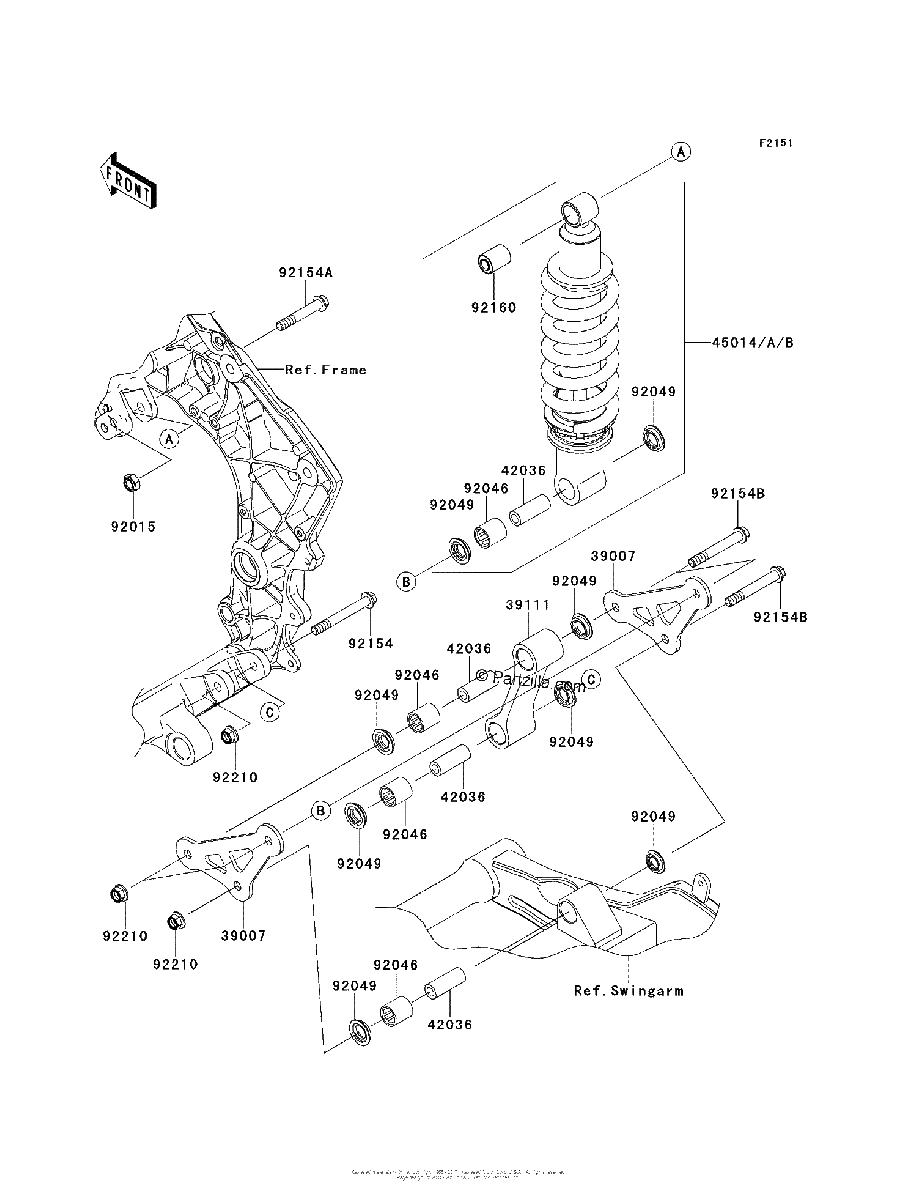 Diagrama de SUSPENSION SHOCK ABSORBER