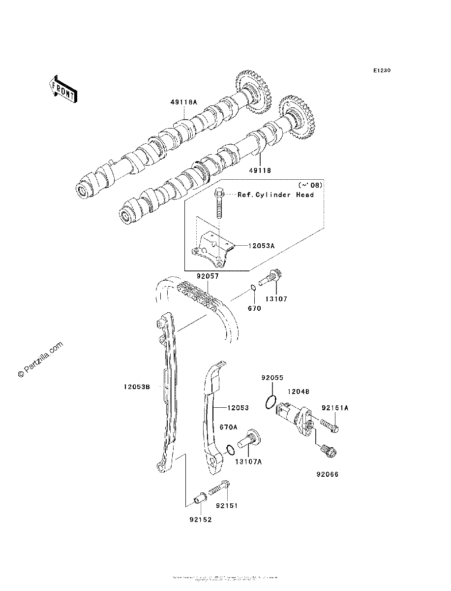 Diagrama de CAMSHAFT S TENSIONER