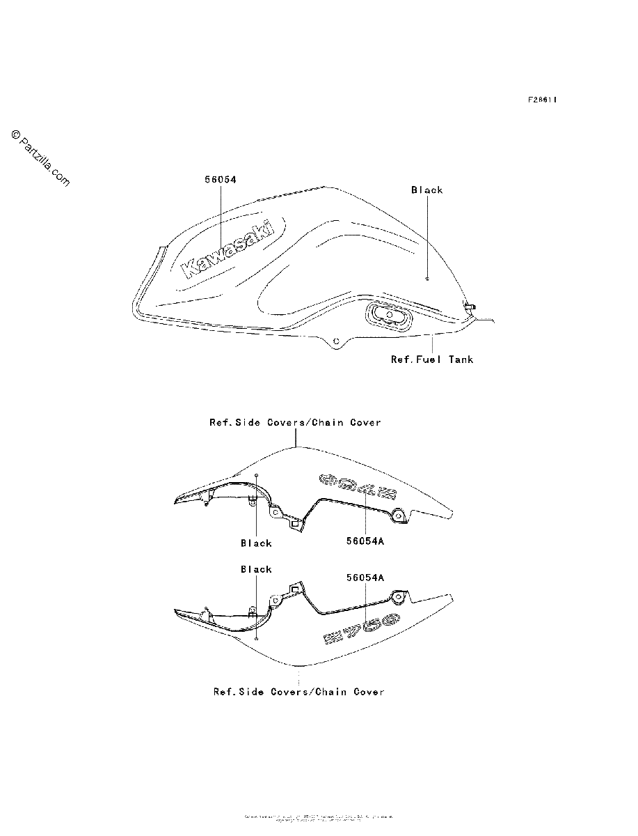 Diagrama de DECALS BLACK LAF LAS