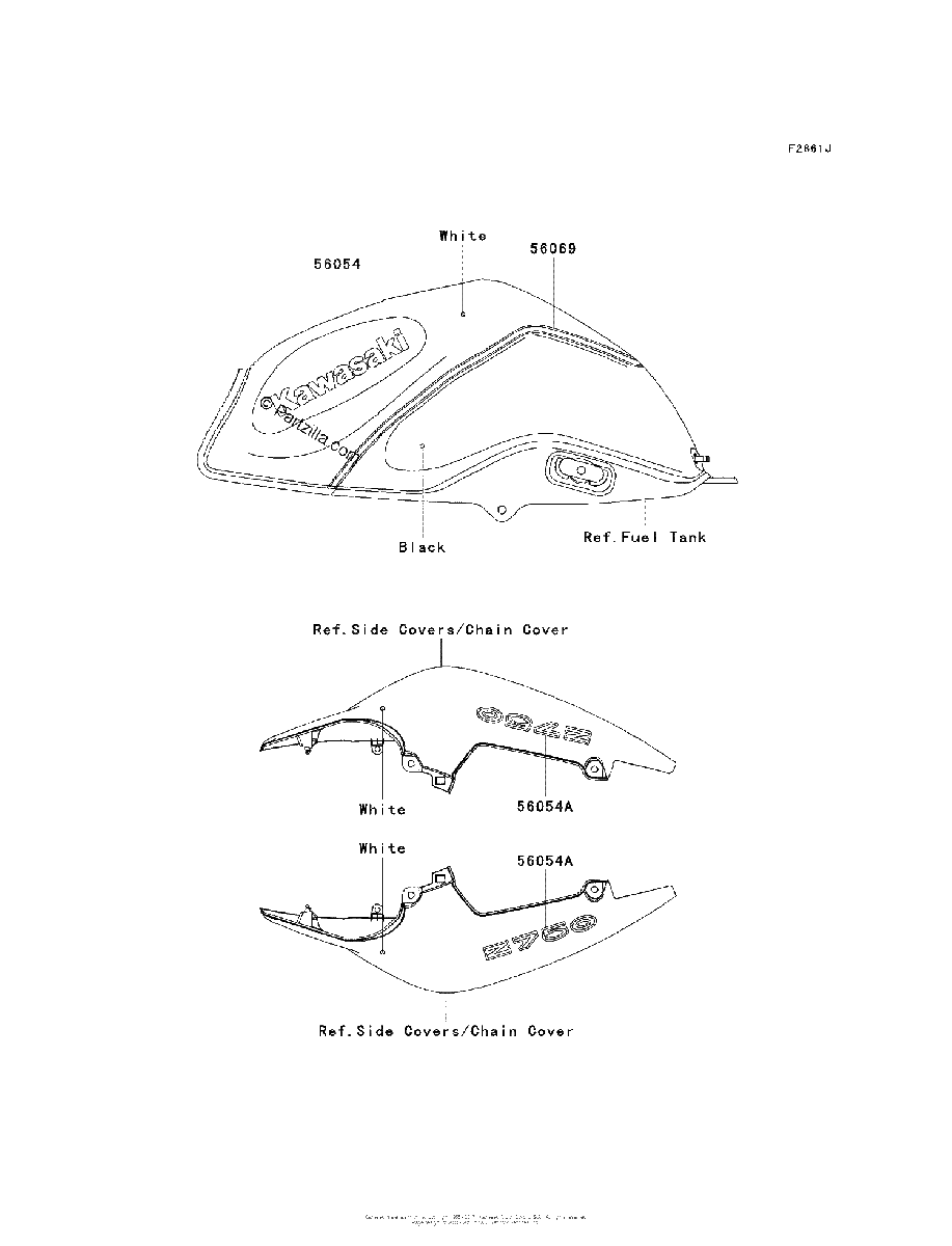 Diagrama de DECALS WHITE BLACK LAF LAS