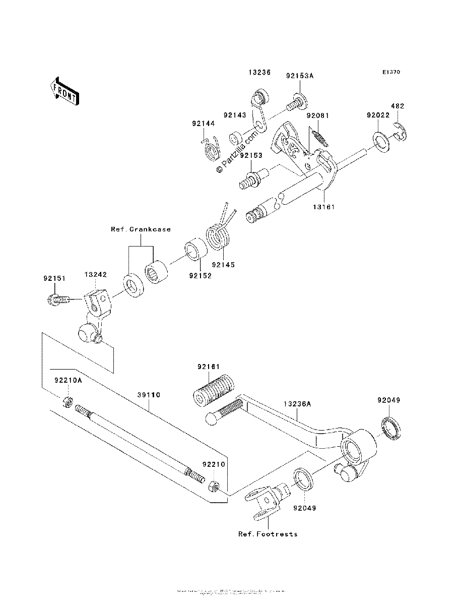 Diagrama de GEAR CHANGE MECHANISM