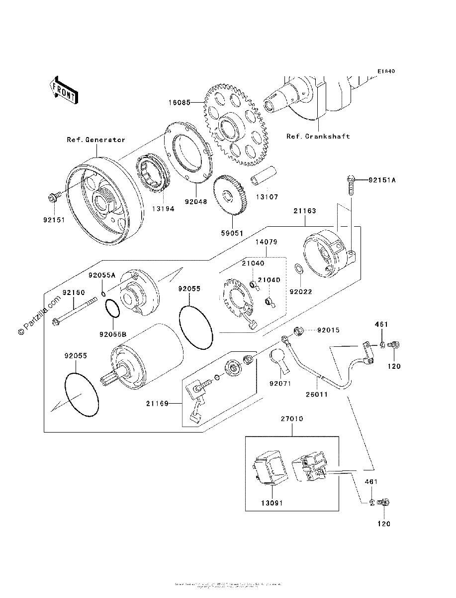 Diagrama de STARTER MOTOR