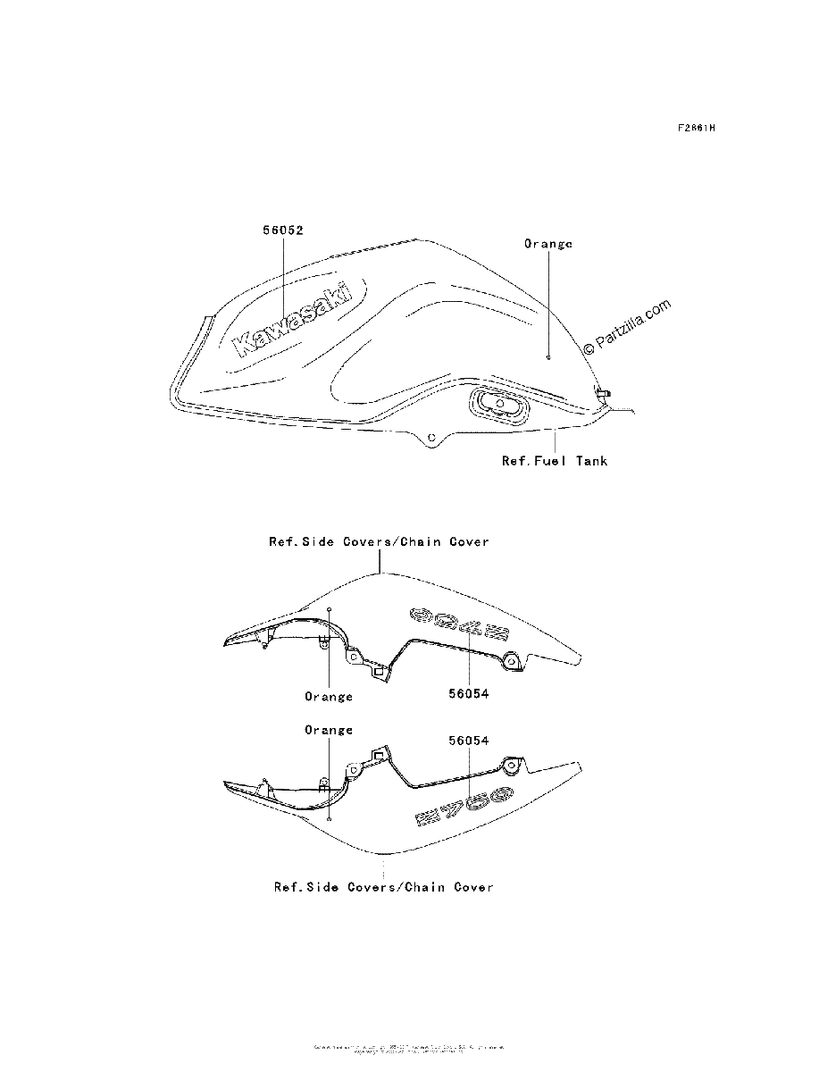 Diagrama de DECALS ORANGE LAF LAS