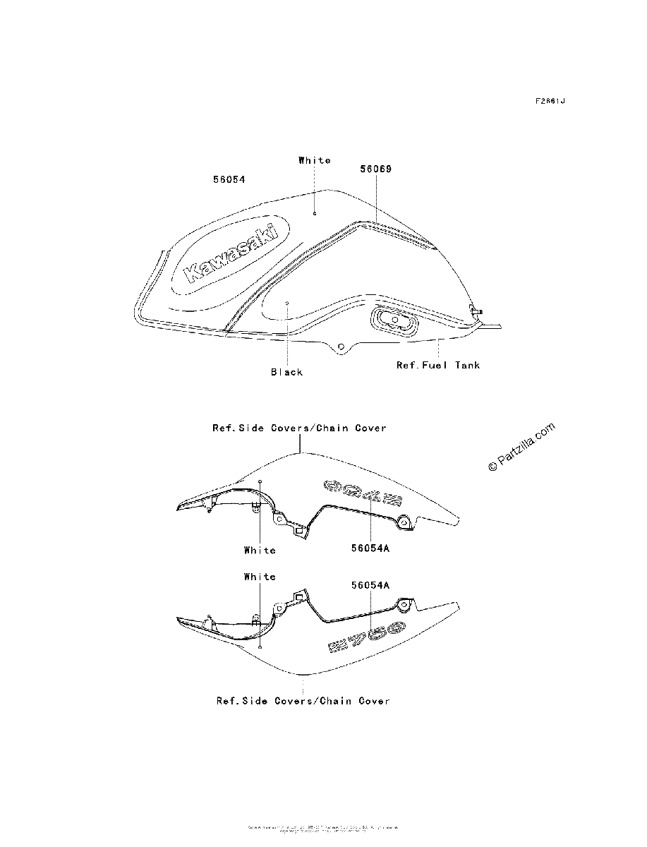 Diagrama de DECALS WHITE BLACK LAF LAS