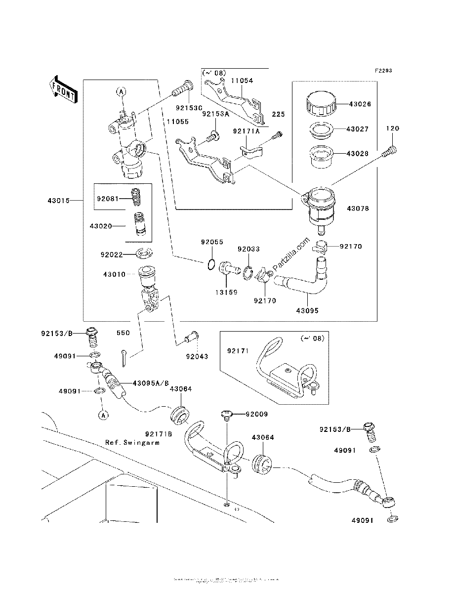 Diagrama de REAR MASTER CYLINDER
