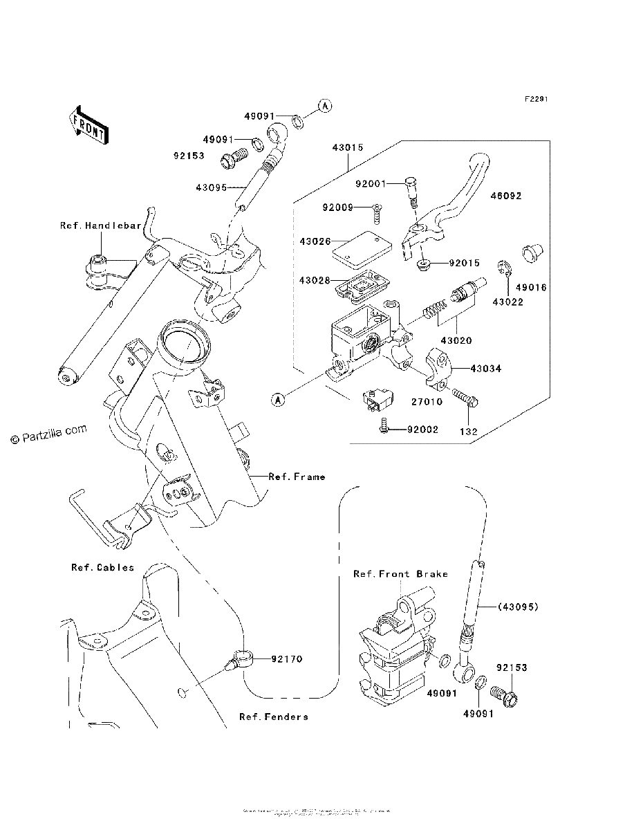 Diagrama de FRONT MASTER CYLINDER