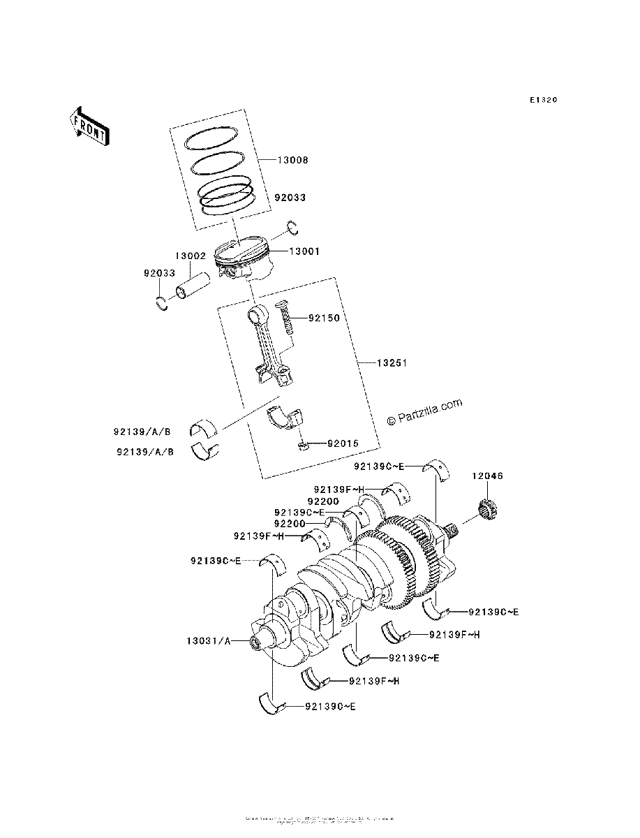 Diagrama de CRANKSHAFT PISTON S