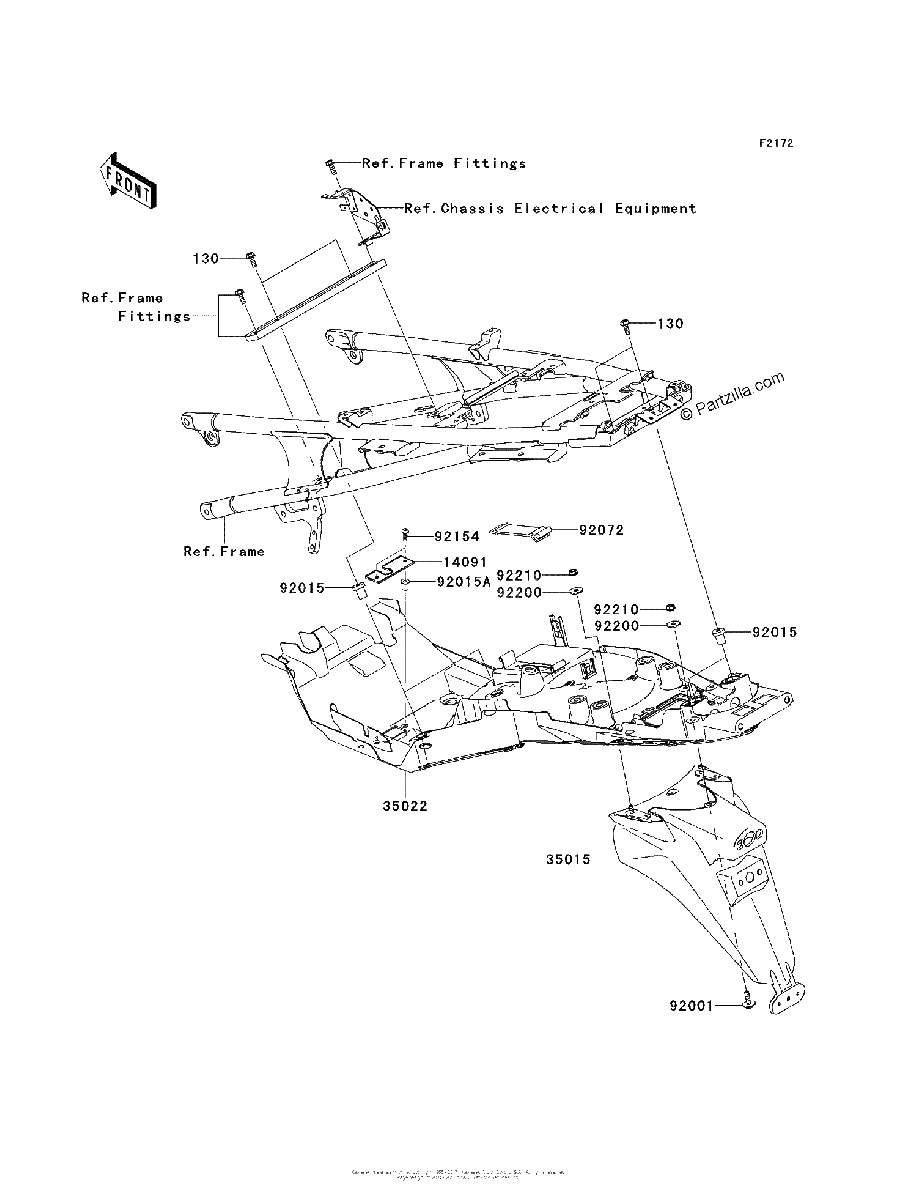 Diagrama de REAR FENDER S
