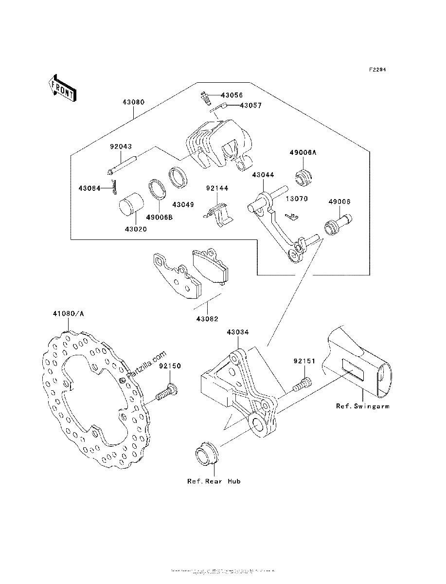 Diagrama de REAR BRAKE