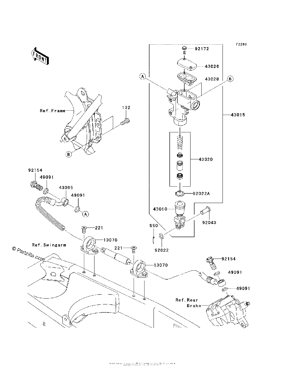 Diagrama de REAR MASTER CYLINDER