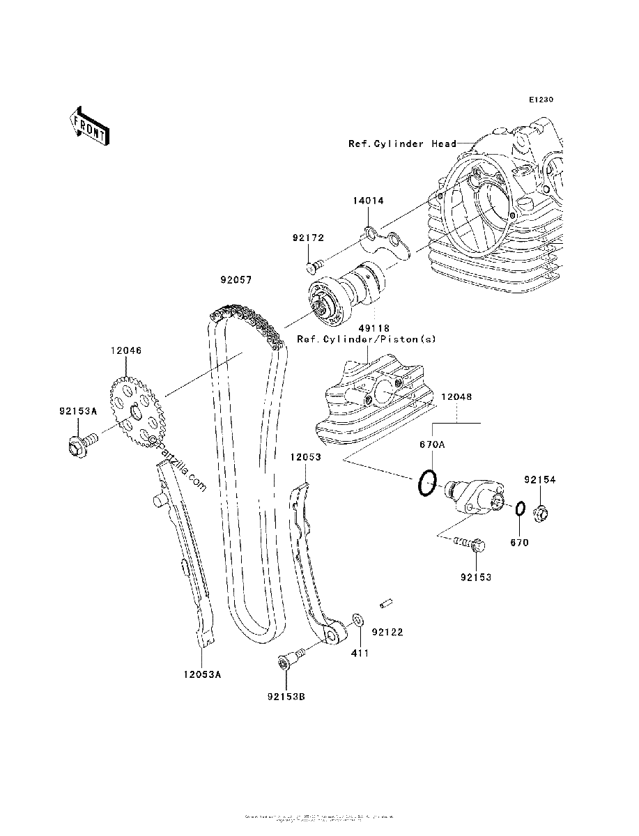Diagrama de CAMSHAFT S TENSIONER