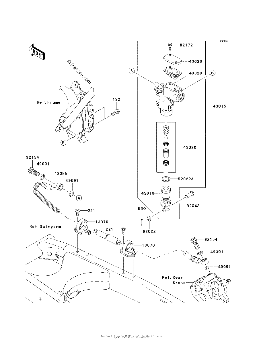 Diagrama de REAR MASTER CYLINDER