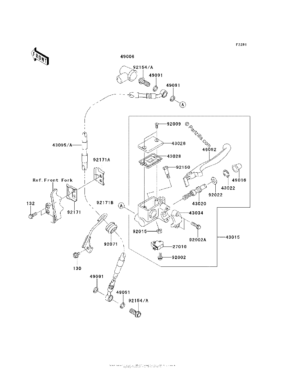 Diagrama de FRONT MASTER CYLINDER