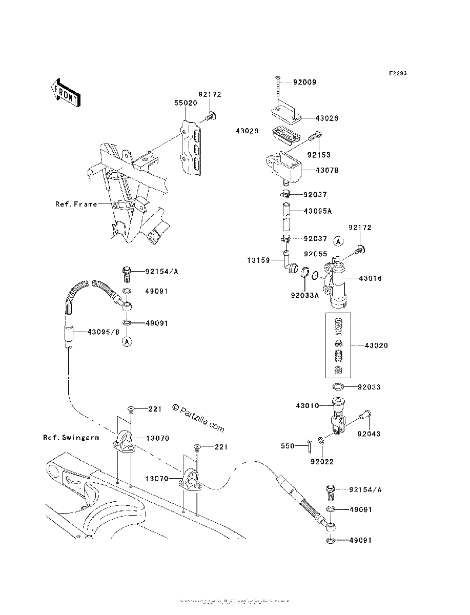 Diagrama de REAR MASTER CYLINDER