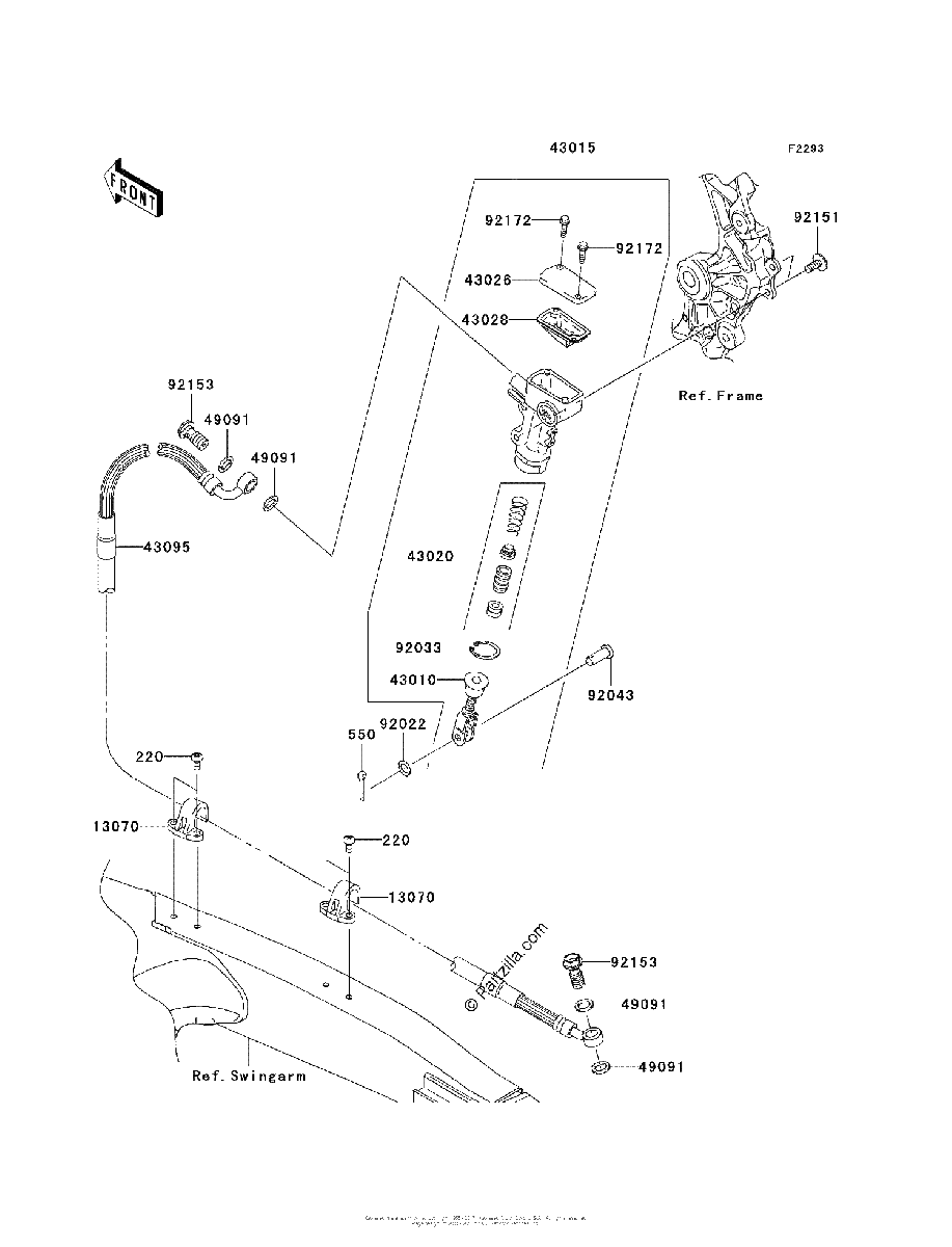 Diagrama de REAR MASTER CYLINDER