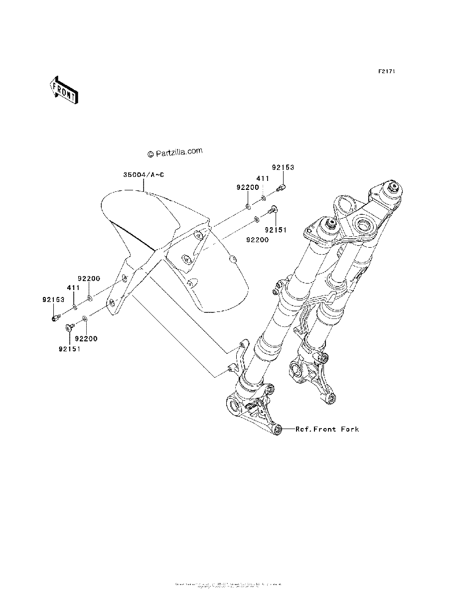 Diagrama de FRONT FENDER S