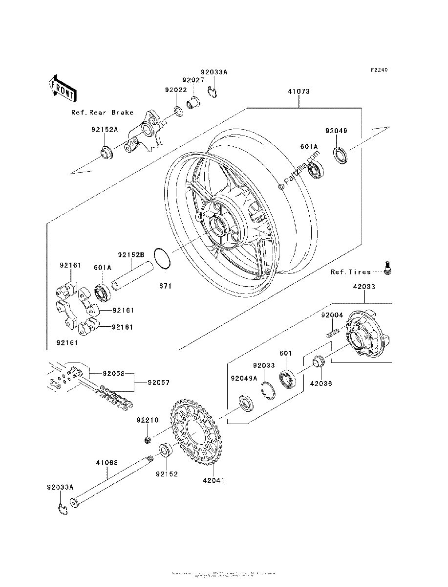 Diagrama de REAR WHEEL CHAIN