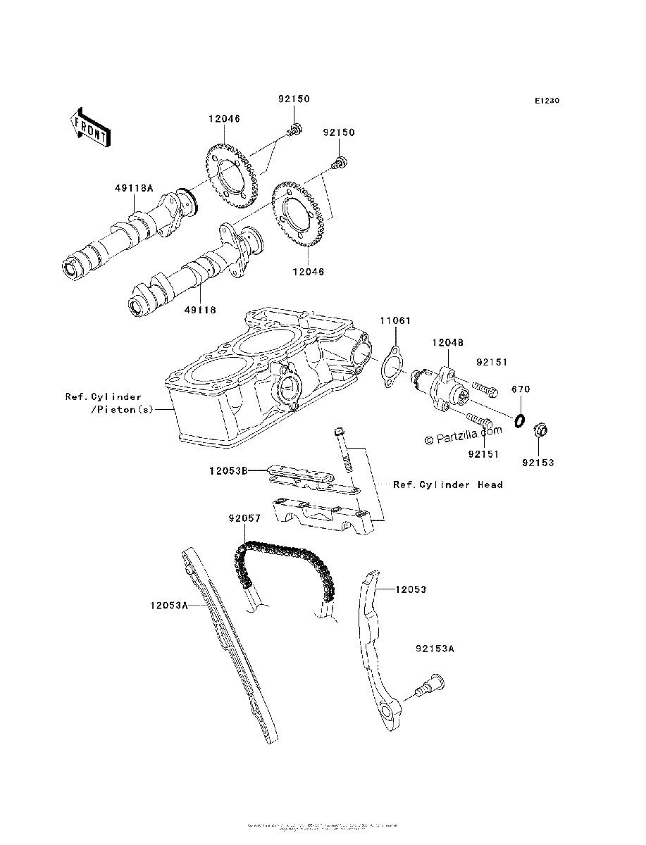 Diagrama de CAMSHAFT S TENSIONER