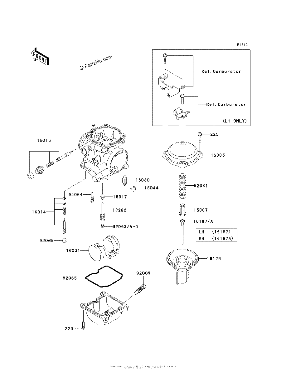 Diagrama de CARBURETOR PARTS