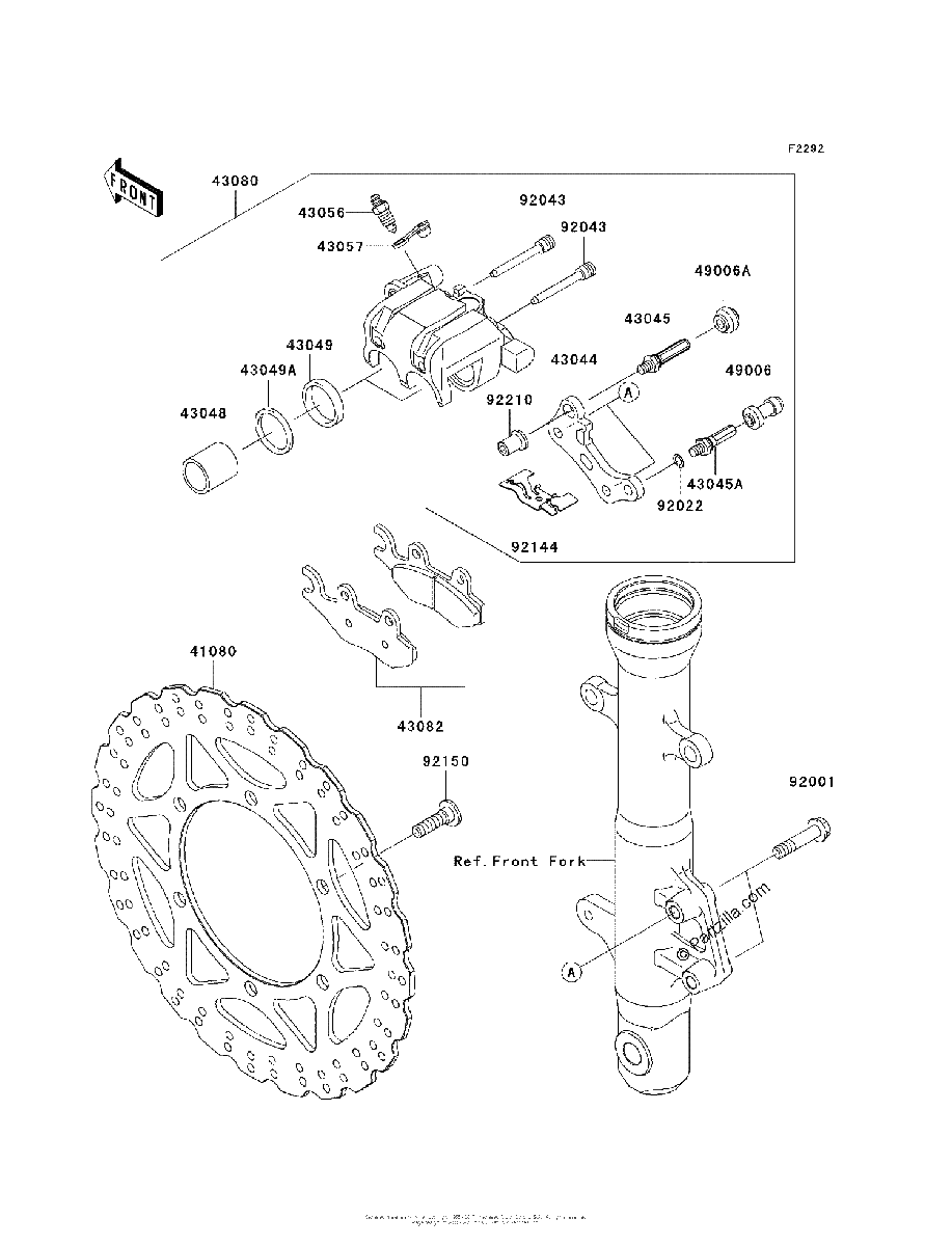 Diagrama de FRONT BRAKE