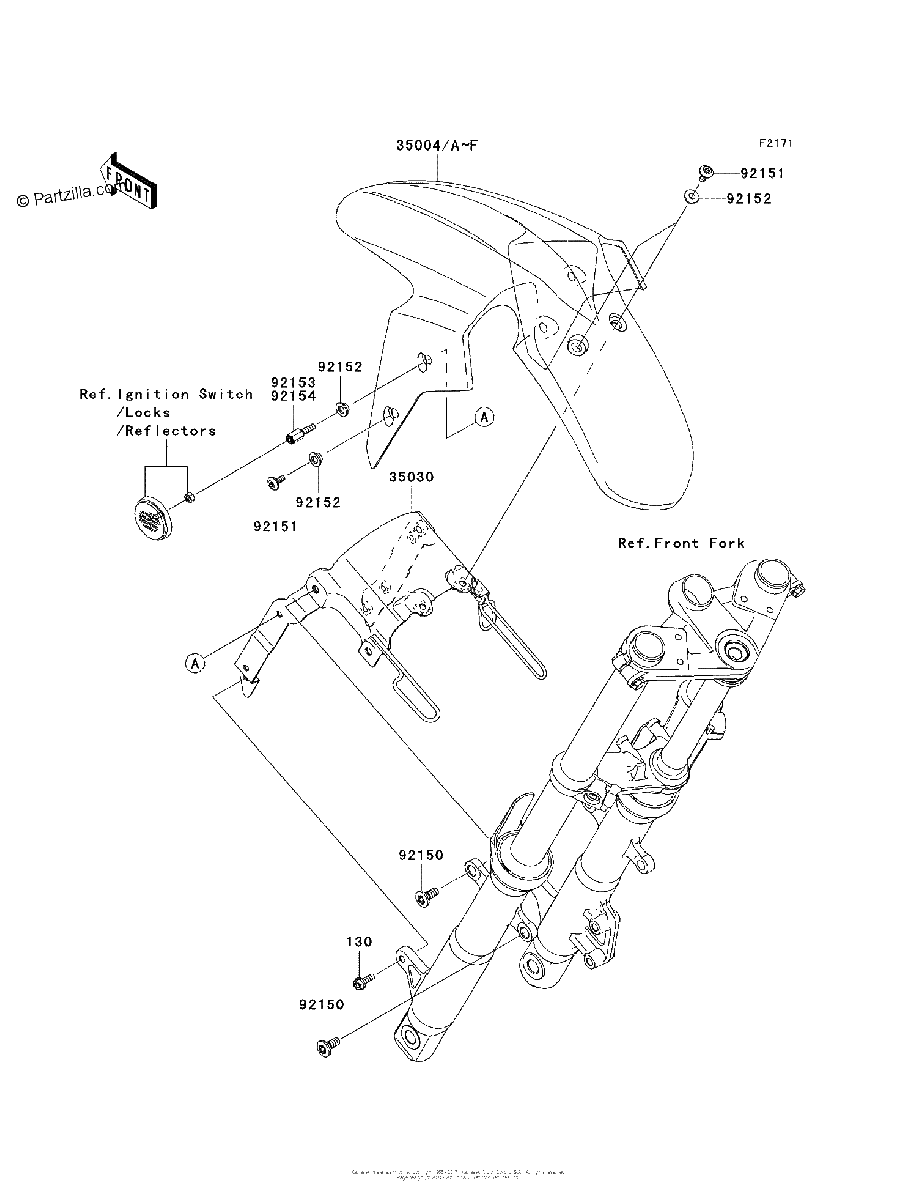 Diagrama de FRONT FENDER S