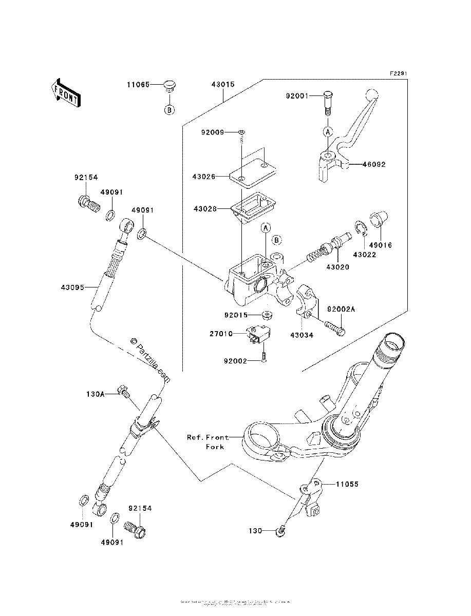 Diagrama de FRONT MASTER CYLINDER