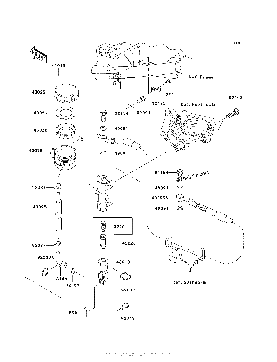 Diagrama de REAR MASTER CYLINDER