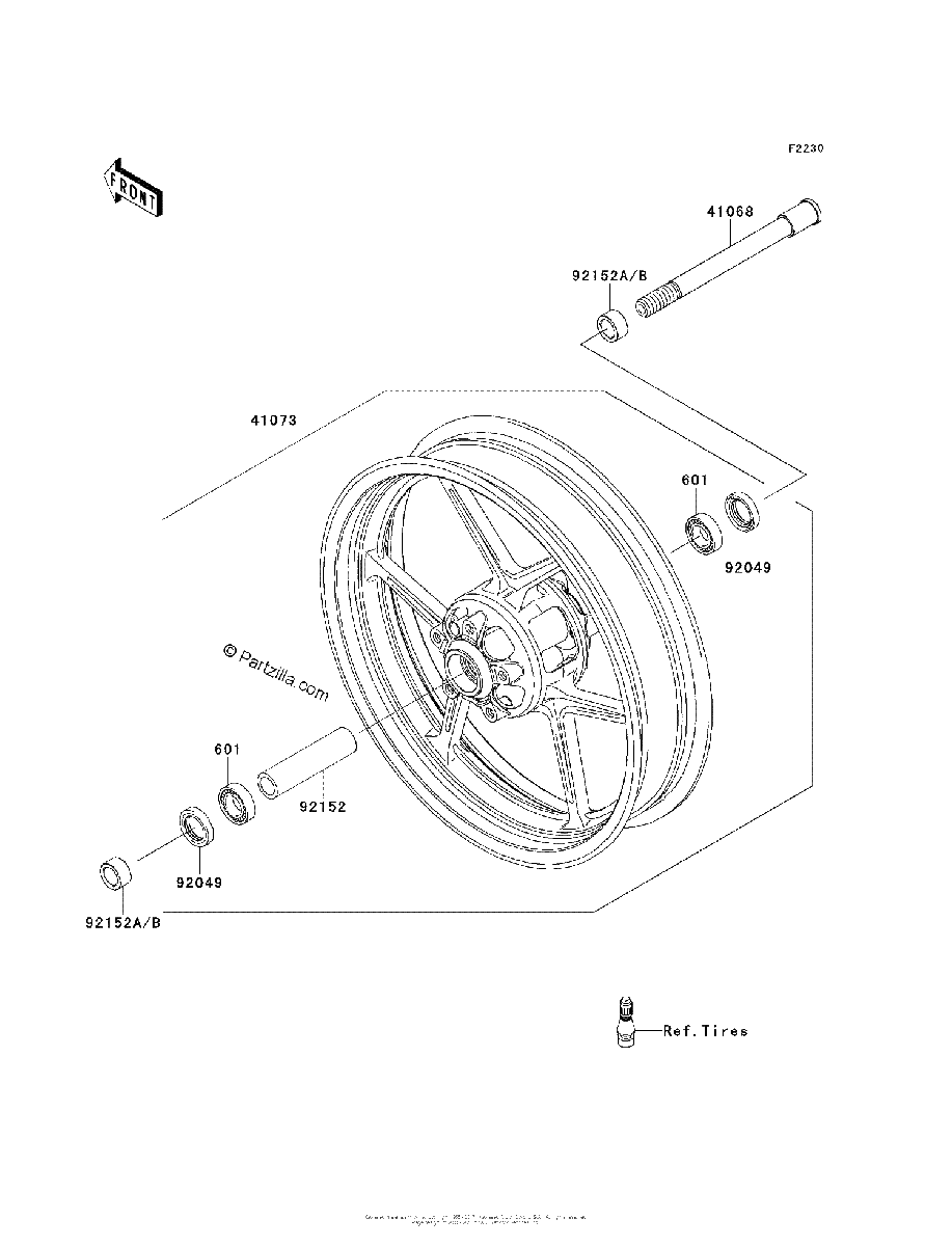Diagrama de FRONT WHEEL