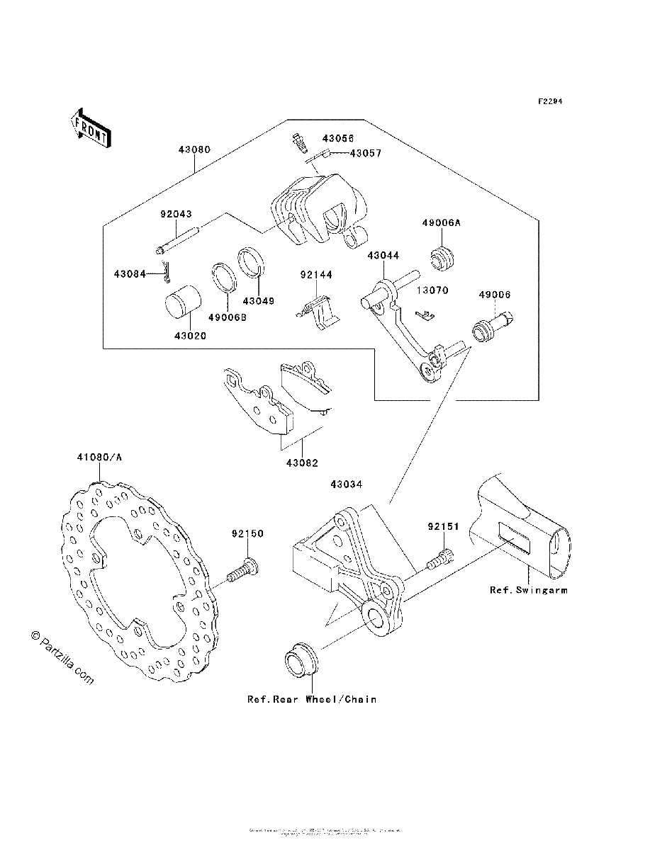 Diagrama de REAR BRAKE