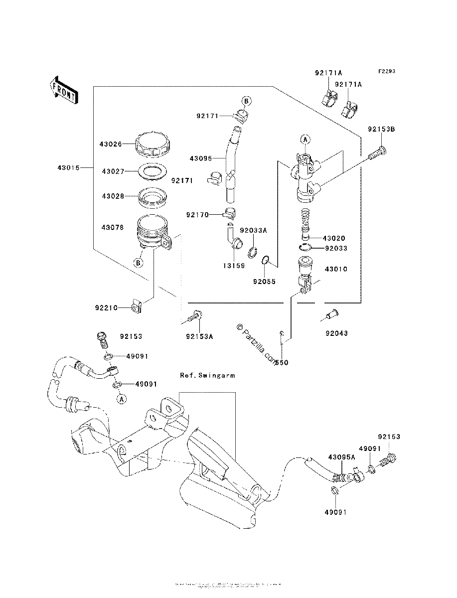 Diagrama de REAR MASTER CYLINDER