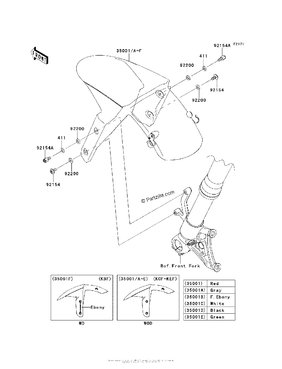 Diagrama de FRONT FENDER S