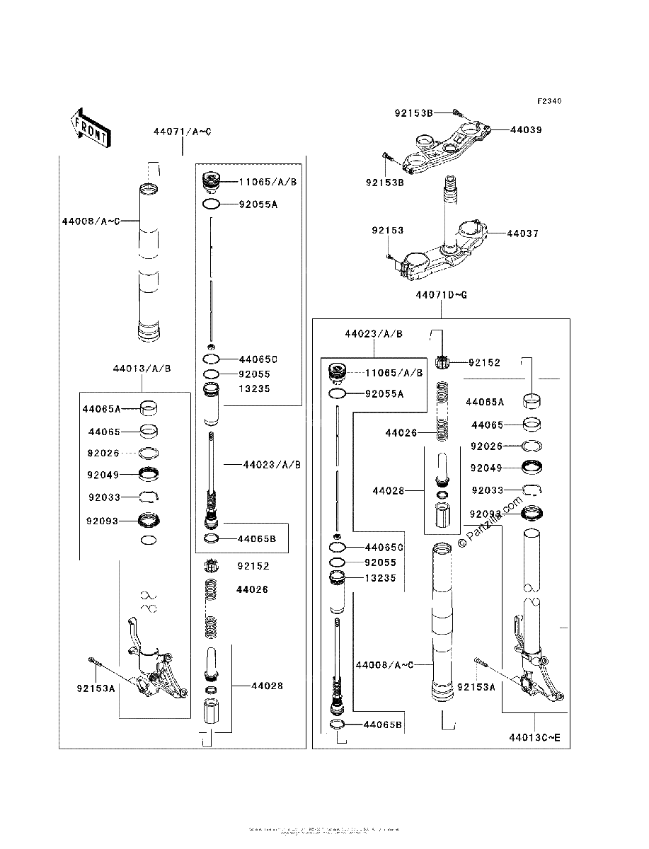 Diagrama de FRONT FORK