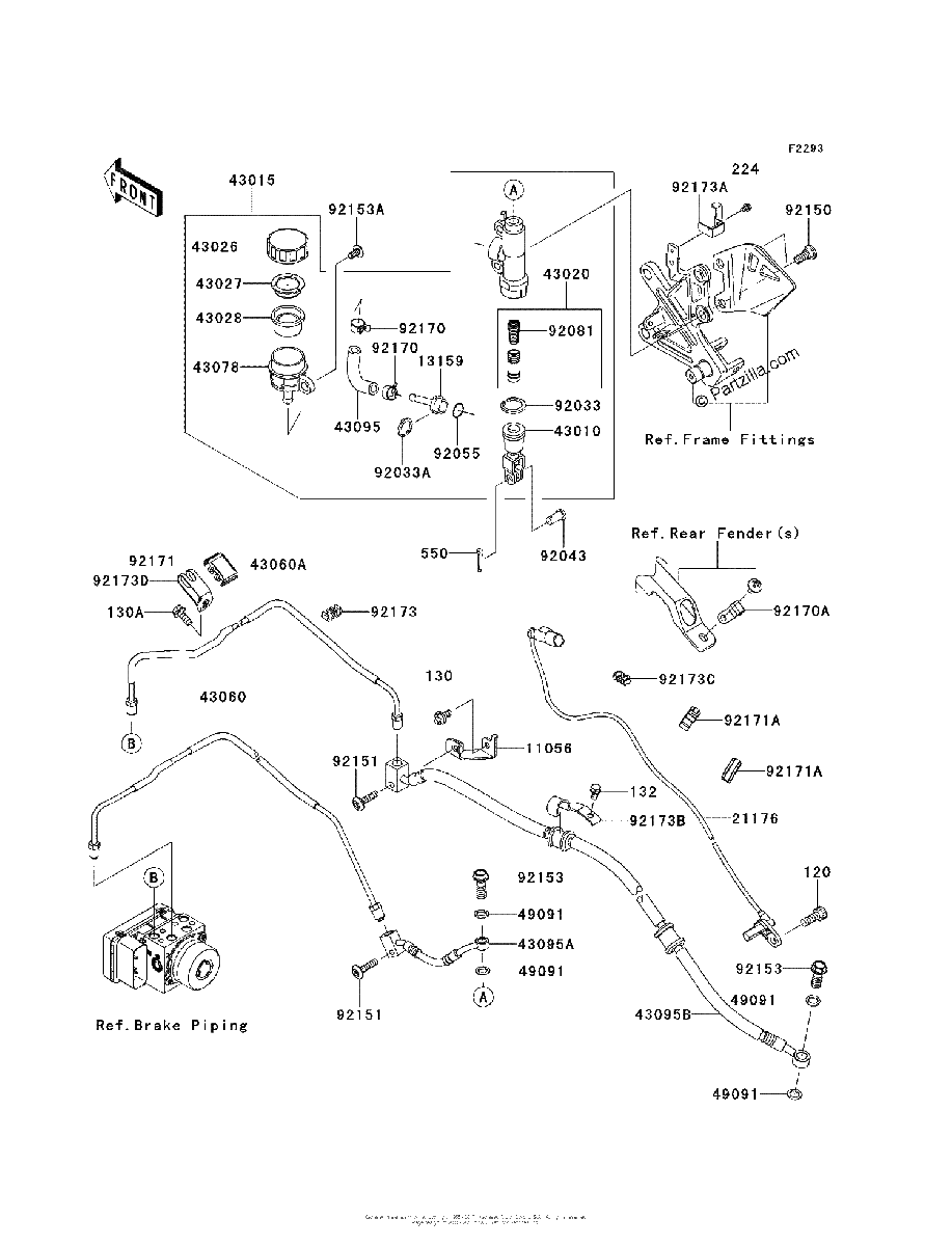 Diagrama de REAR MASTER CYLINDER