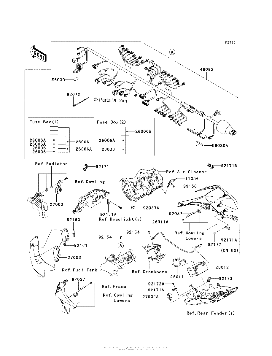 Diagrama de CHASSIS ELECTRICAL EQUIPMENT JBF