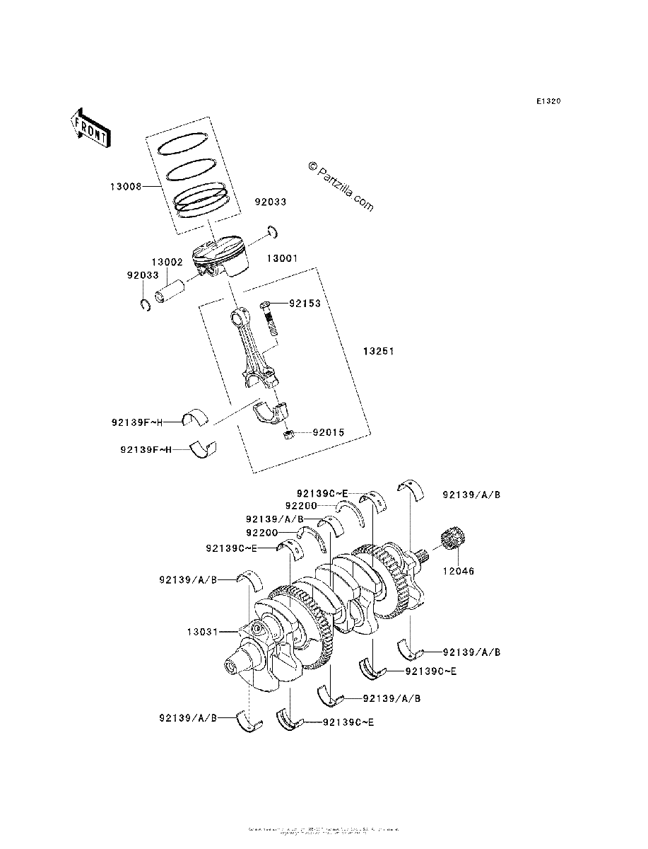 Diagrama de CRANKSHAFT PISTON S