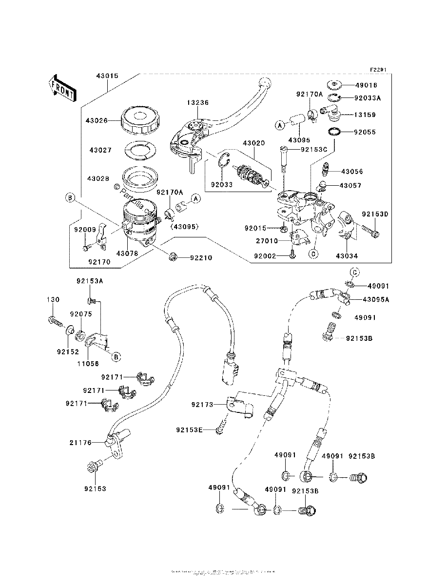 Diagrama de FRONT MASTER CYLINDER