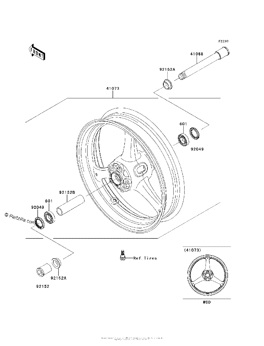Diagrama de FRONT WHEEL