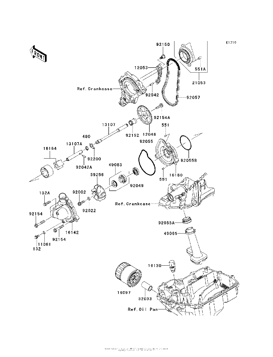 Diagrama de OIL PUMP OIL FILTER