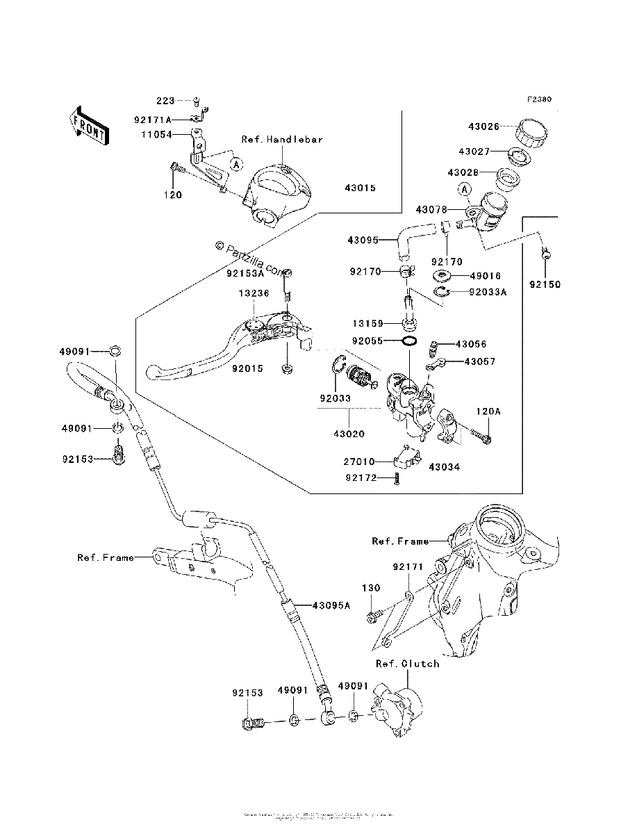 Diagrama de CLUTCH MASTER CYLINDER