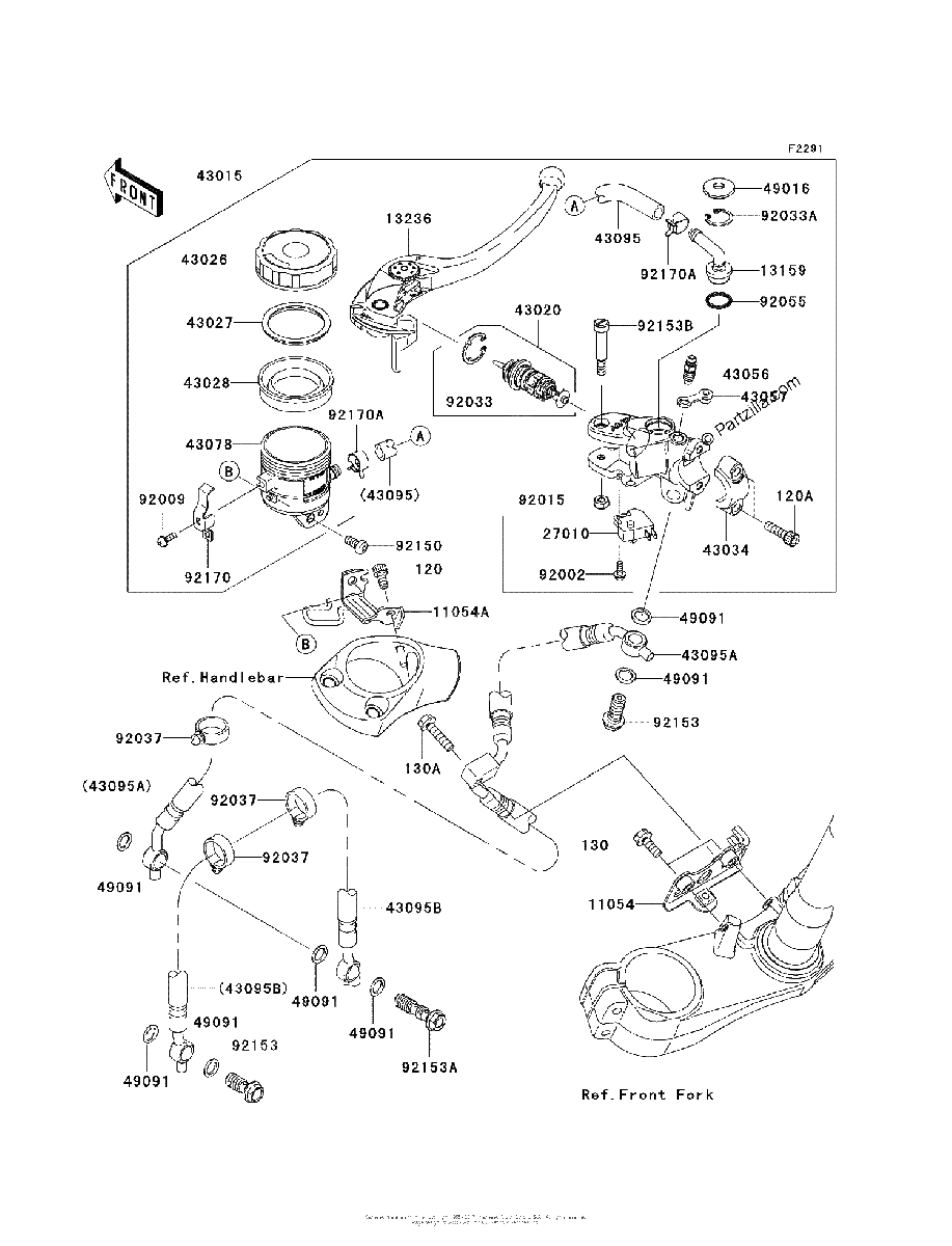 Diagrama de FRONT MASTER CYLINDER