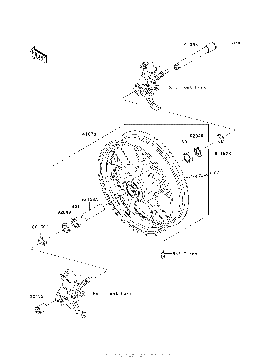 Diagrama de FRONT WHEEL