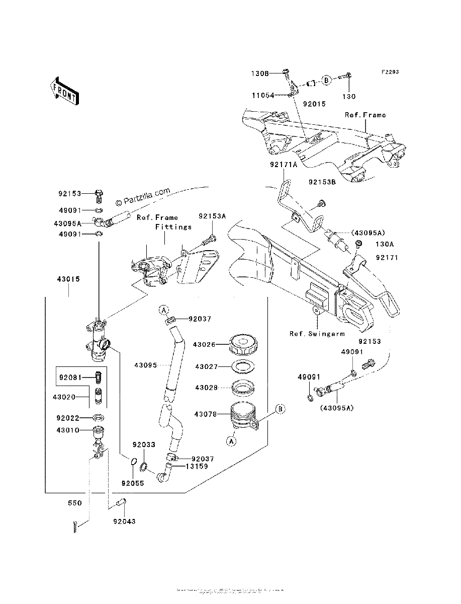 Diagrama de REAR MASTER CYLINDER