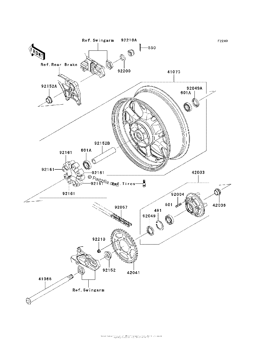 Diagrama de REAR WHEEL CHAIN